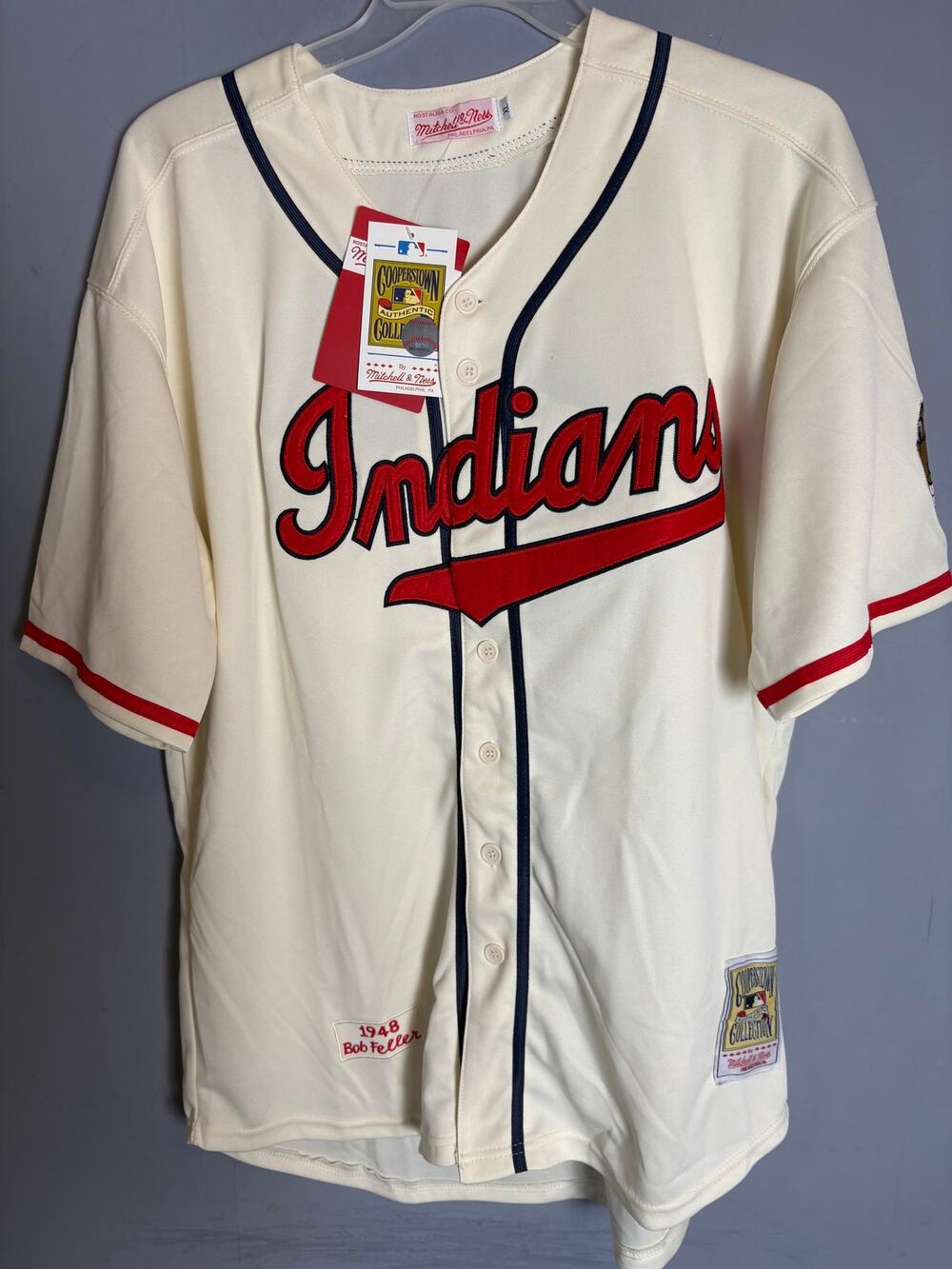 Mitchell & Ness Cleveland Indians 1948 Bob Feller Jersey Size XL